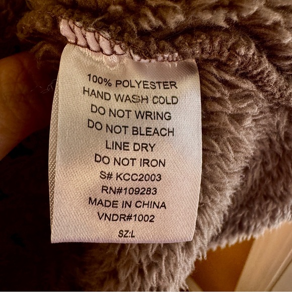 Vintage Havana Girls Sherpa Star Hooded Jacket Big Kid L Cozy Layer - Picture 11 of 11